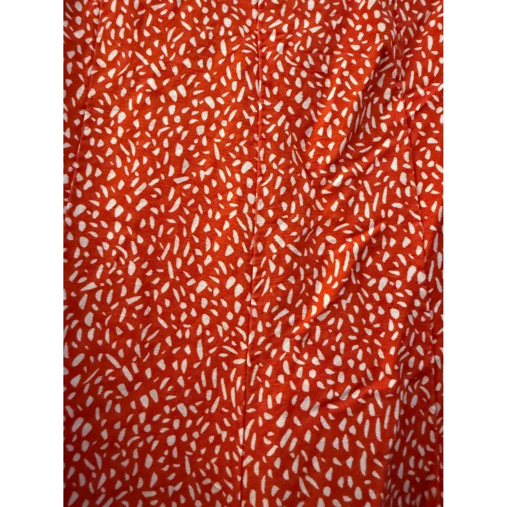 Anthropologie Moglea Dappled A-Line Red & White Micro Dot Maxi Skirt Women's - 0